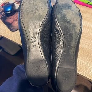 Tory Burch Leather Flats Peep Toe